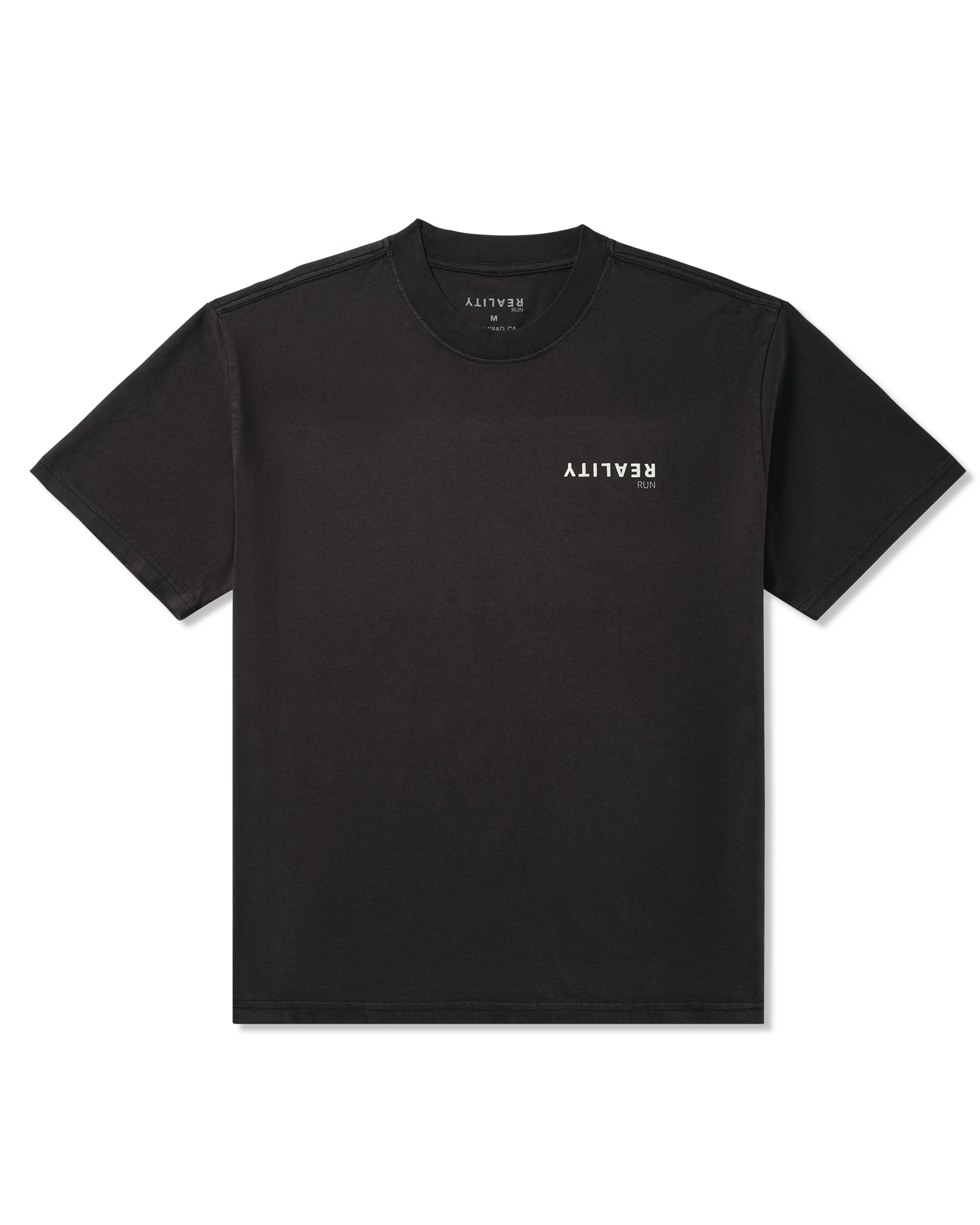 reality run logo puff tee washed black rr 01 0006 flatlay 01