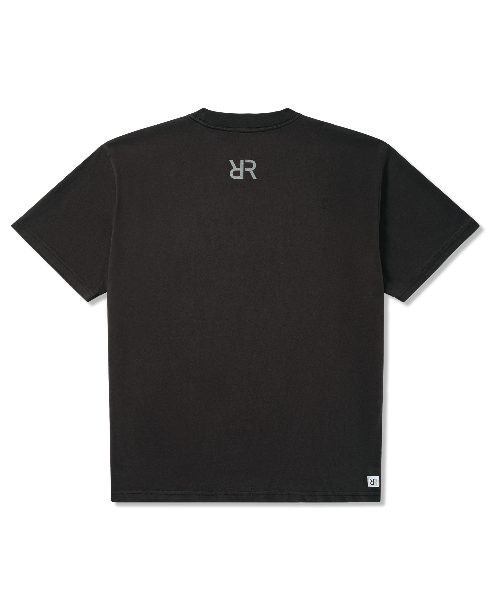 reality run logo puff tee washed black rr 01 0006 flatlay 02