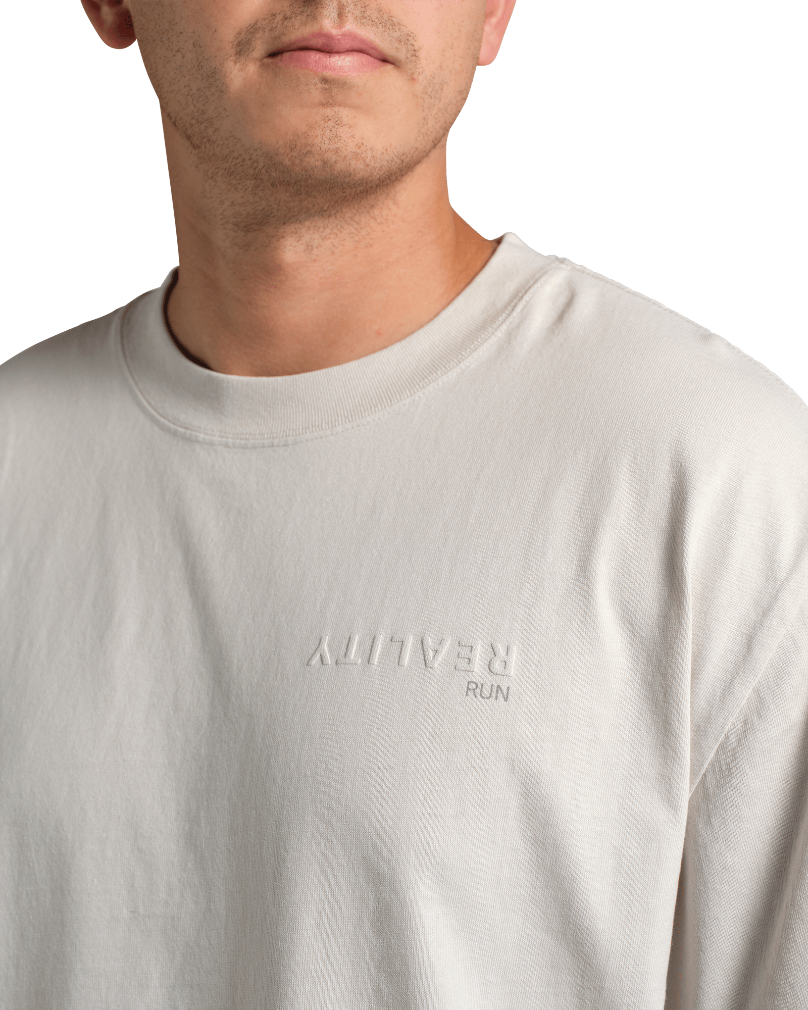 reality run logo puff tee washed bone rr 01 0004 detail 06