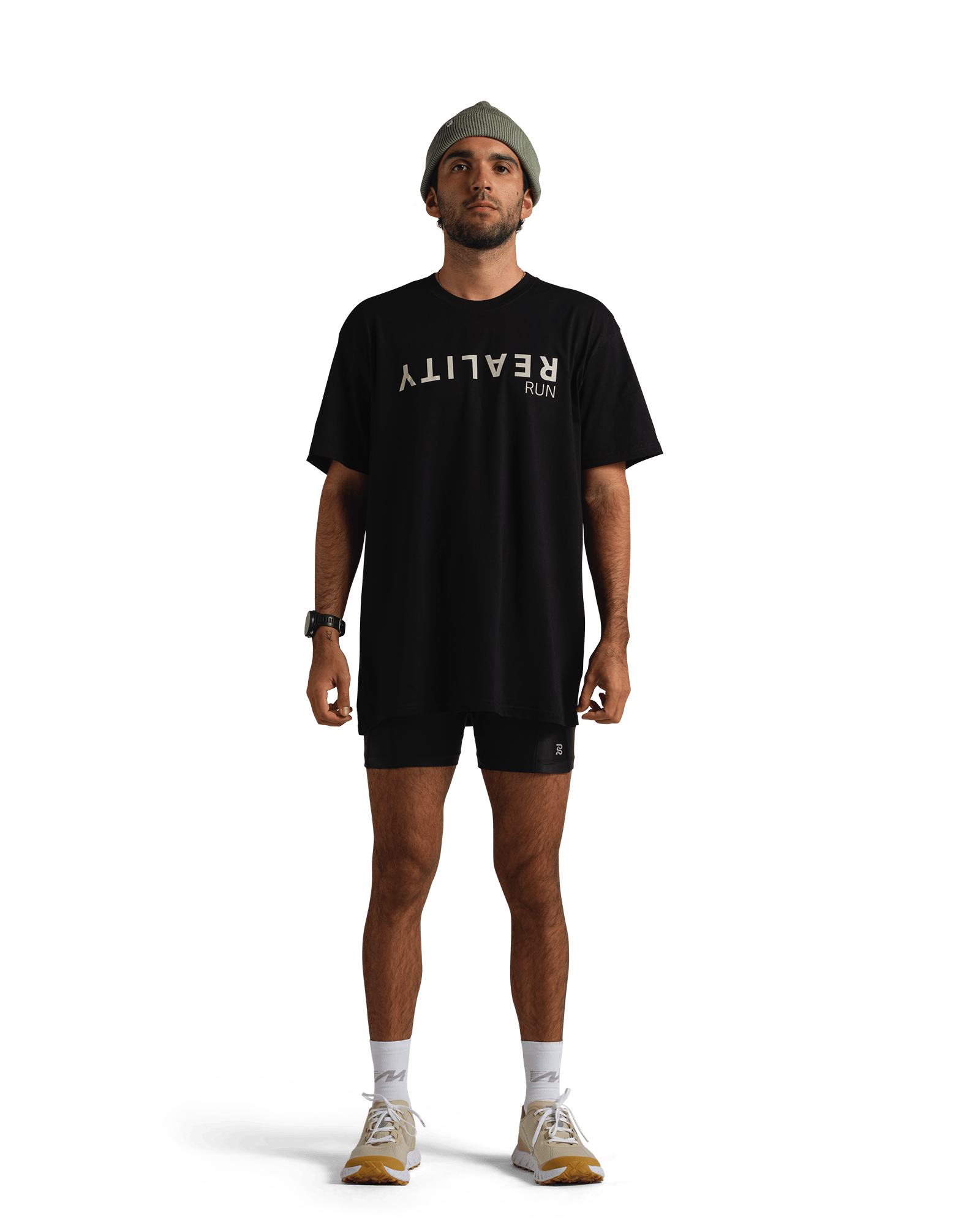 reality run logo tee black rr 01 0001 onmodel 03
