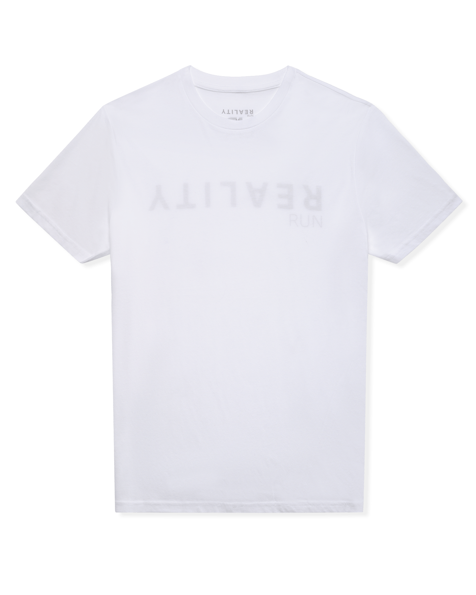 reality run reality tee white flatlay 01