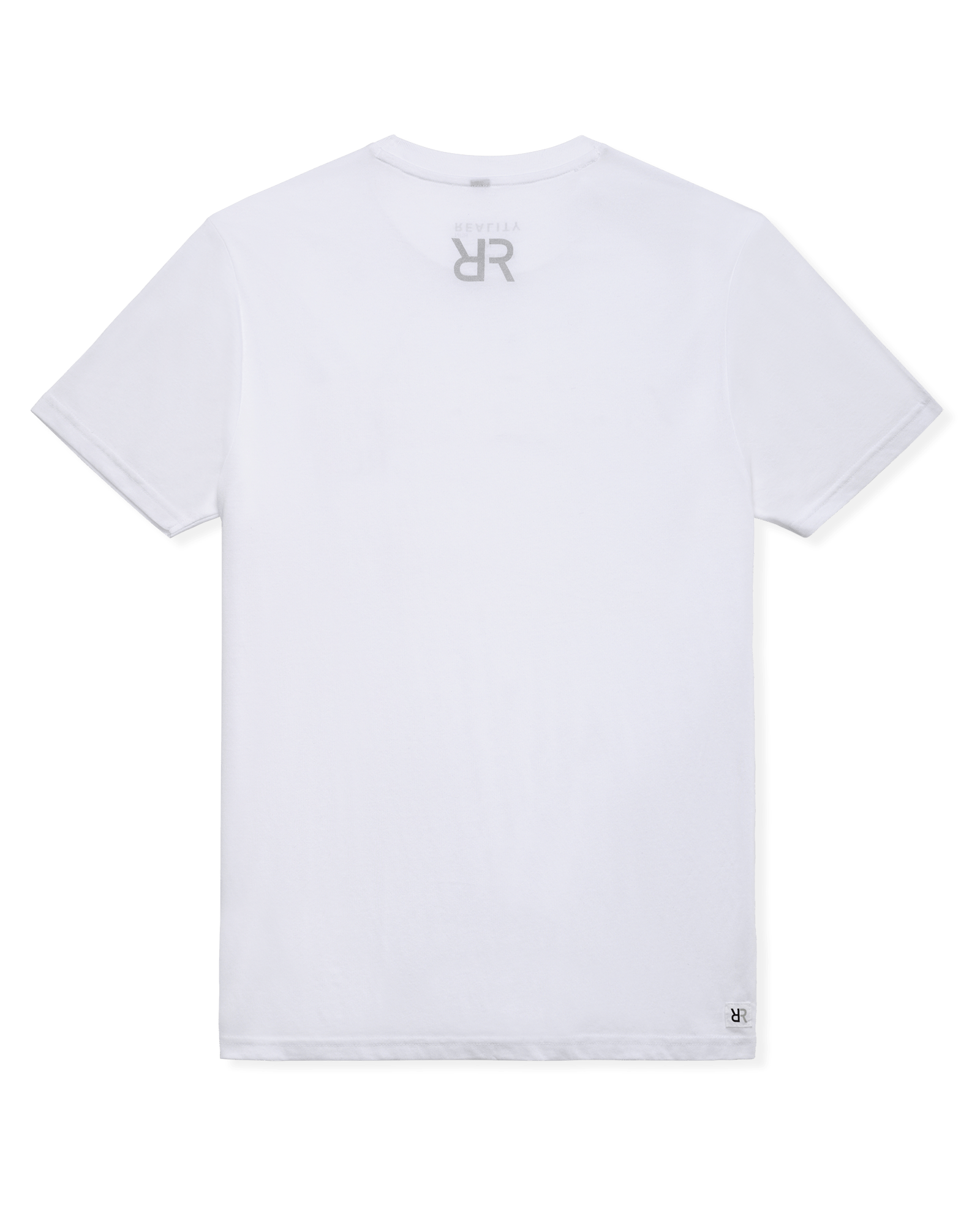 reality run reality tee white flatlay 02