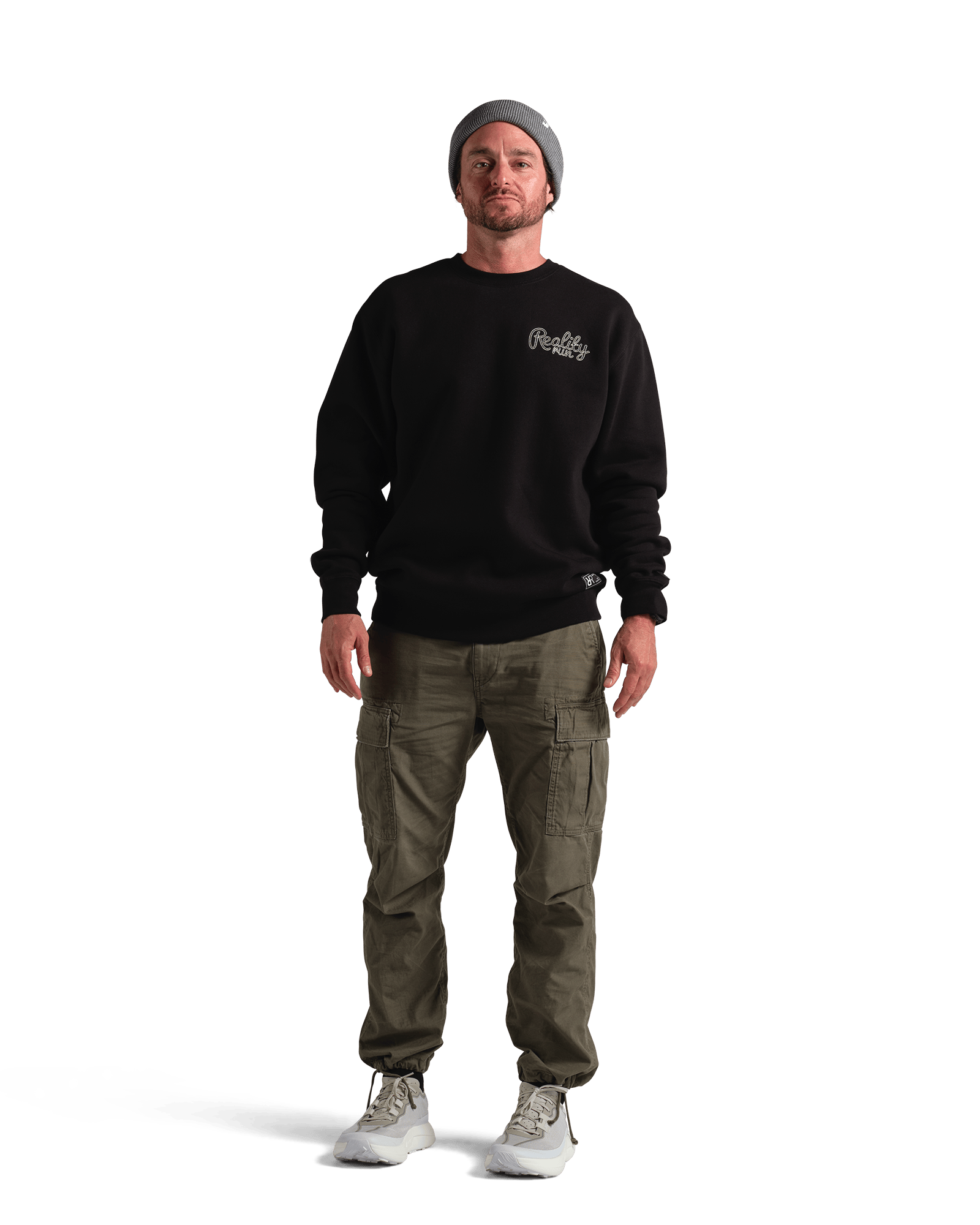 reality run signature fleece crew black rr 22 0001 onmodel 03