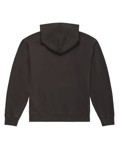 Reality Run Hoodie Logo Fleece Washed Black Flatlay 02