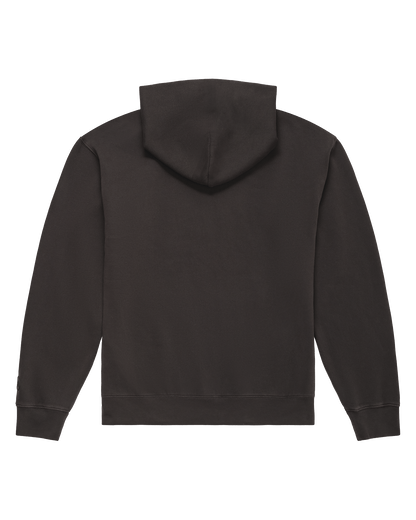 Reality Run Hoodie Logo Fleece Washed Black Flatlay 02