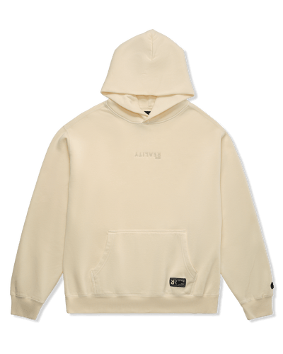 reality run logo fleece hoodie sand rr 21 0002 flatlay 01
