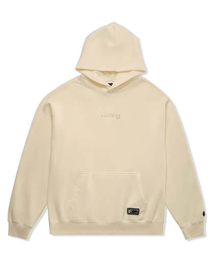 reality run logo fleece hoodie sand rr 21 0002 flatlay 01