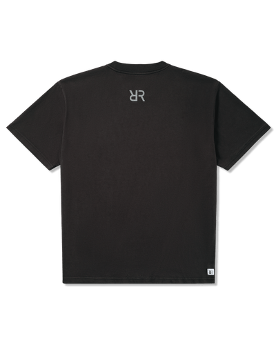 reality run logo puff tee washed black rr 01 0006 flatlay 02