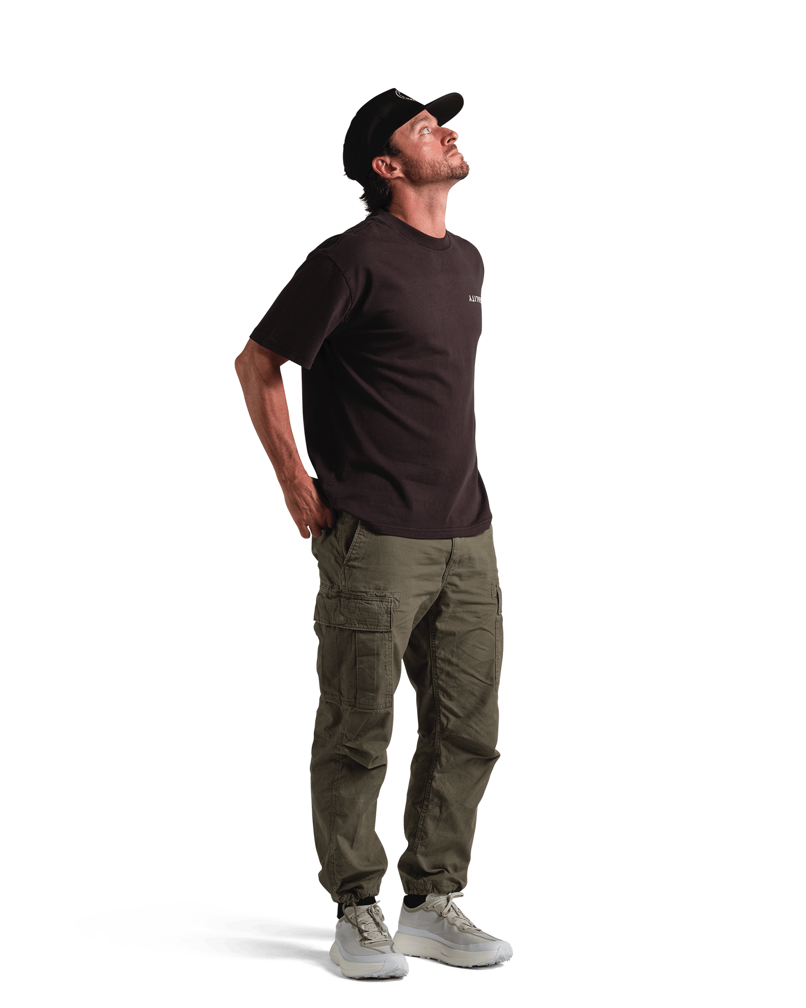 reality run logo puff tee washed black rr 01 0006 onmodel 04