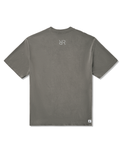 reality run logo puff tee washed grey rr 01 0005 flatlay 02