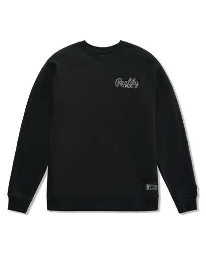 reality run signature fleece crew black rr 22 0001 flatlay 01