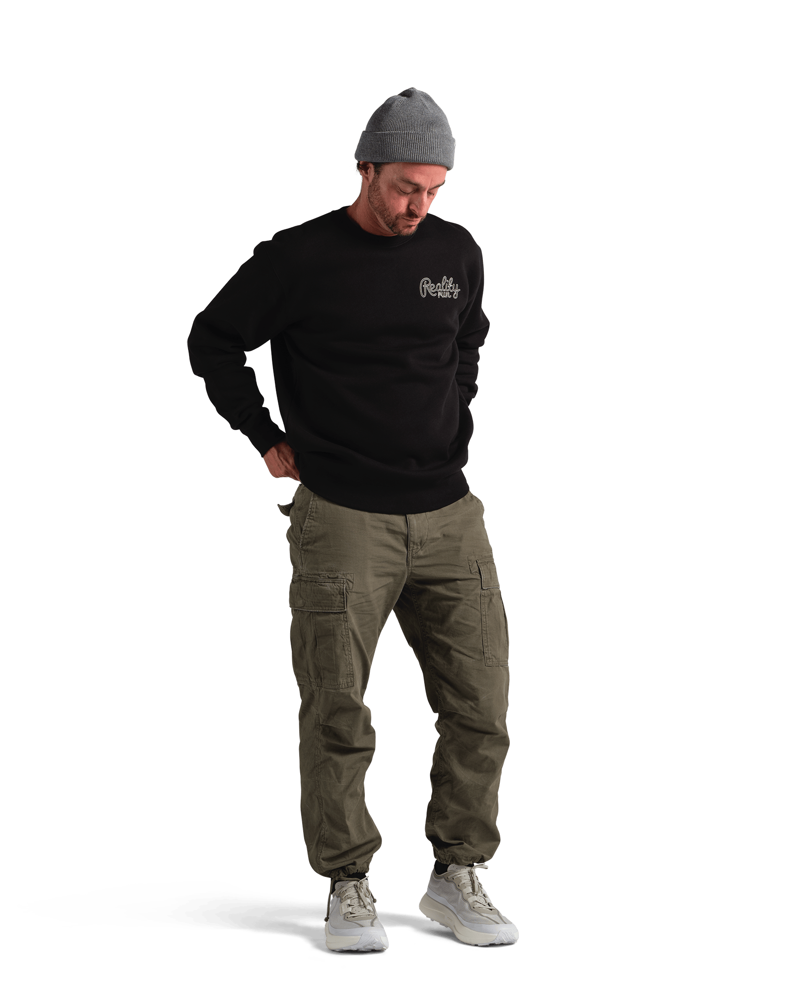 reality run signature fleece crew black rr 22 0001 onmodel 04